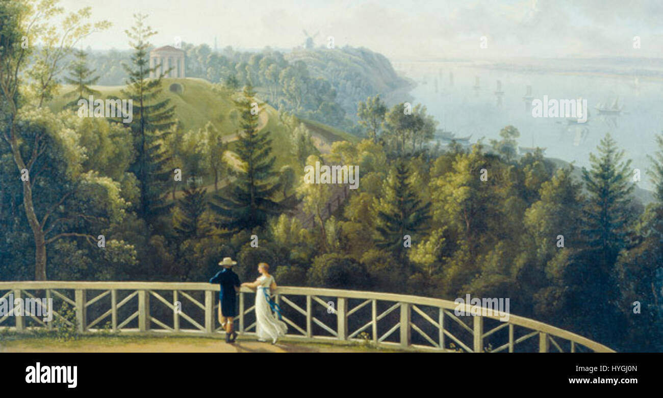 Strack, Ludwig Philipp Blick von Baurs Park Nach Hamburg 1811 Sammlung Altonaer Museum 620 x 330 Stockfoto