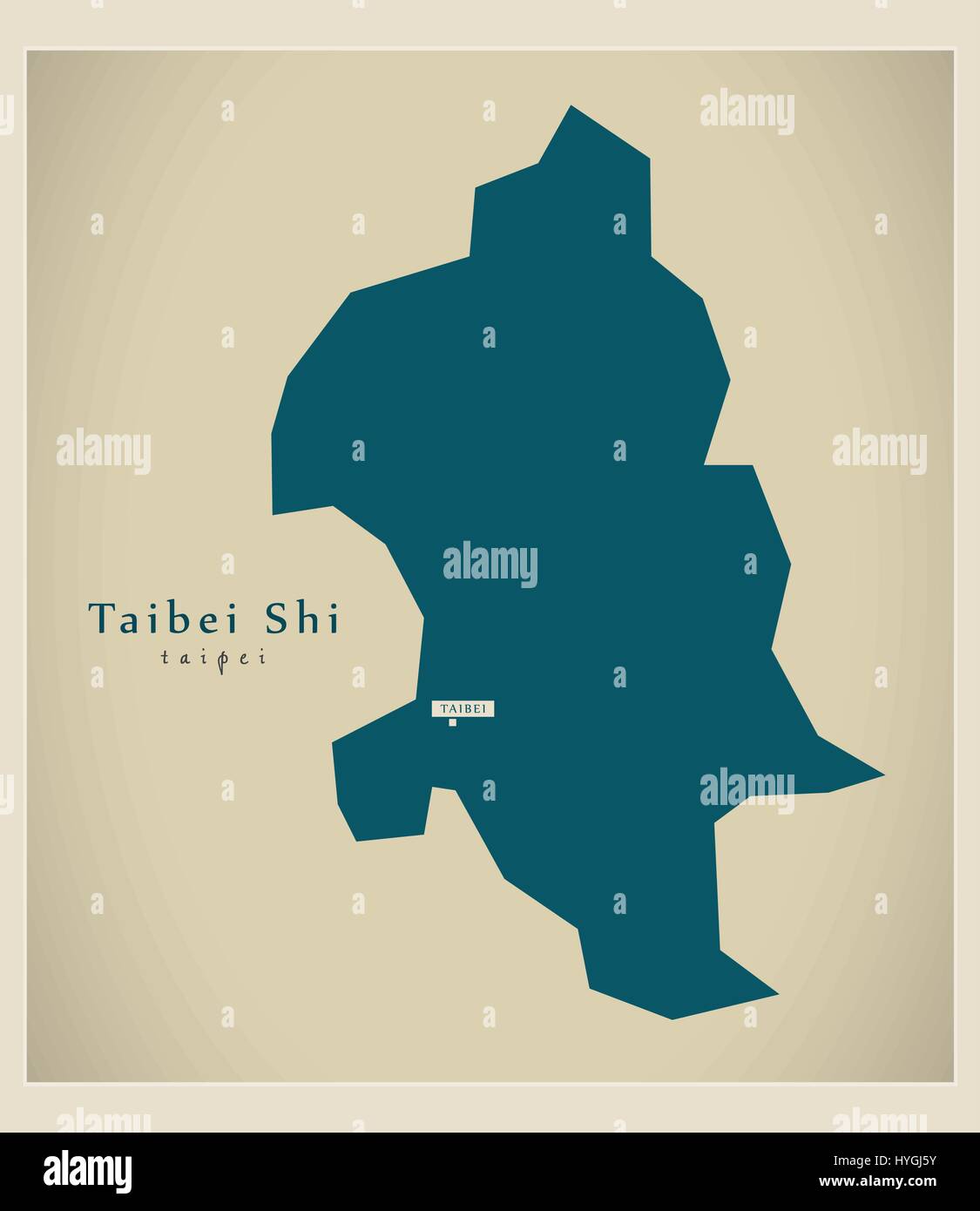 Moderne Karte - Taibei Shi TW Stock Vektor