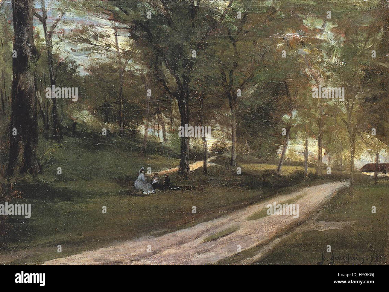 Gauguin 1873-Sous-Bois Saint Cloud II Stockfoto