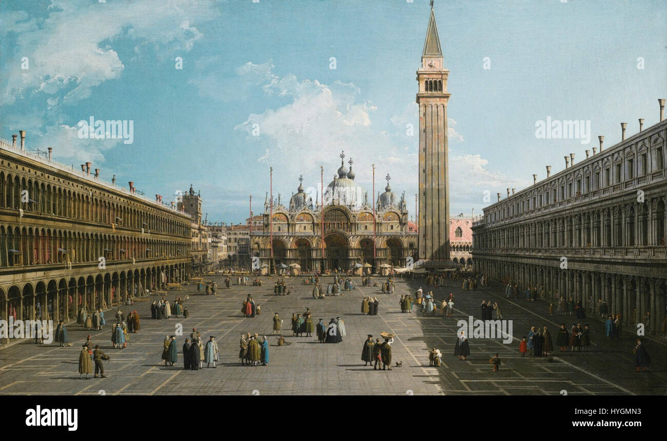 Kanal, Giovanni Antonio Venice, einen Blick auf die Piazza San Marco, Blick nach Osten in Richtung der Basilika Sotheby's, London 4. Dezember 2013, viele 39 Stockfoto