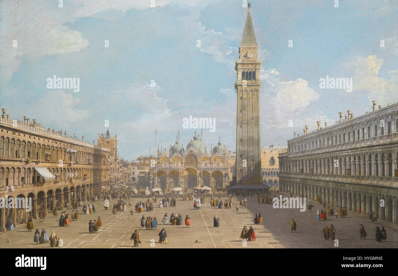 Kanal, Giovanni Antonio Venice, Piazza San Marco, Blick nach Osten in Richtung Basilika Sotheby's, London 3. Dezember 2014, Lot 11 Stockfoto