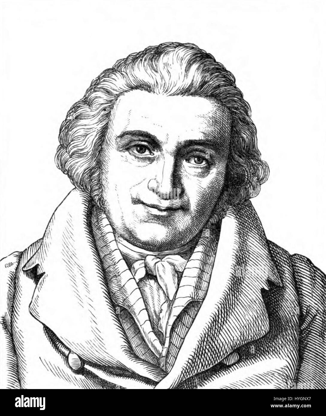 Johann Gottfried Eichhorn war ein deutscher Theologe und Gelehrter, der für seine biblische Kritik und Orientalistik im späten 18. Und frühen 19. Jahrhundert bekannt war. Stockfoto