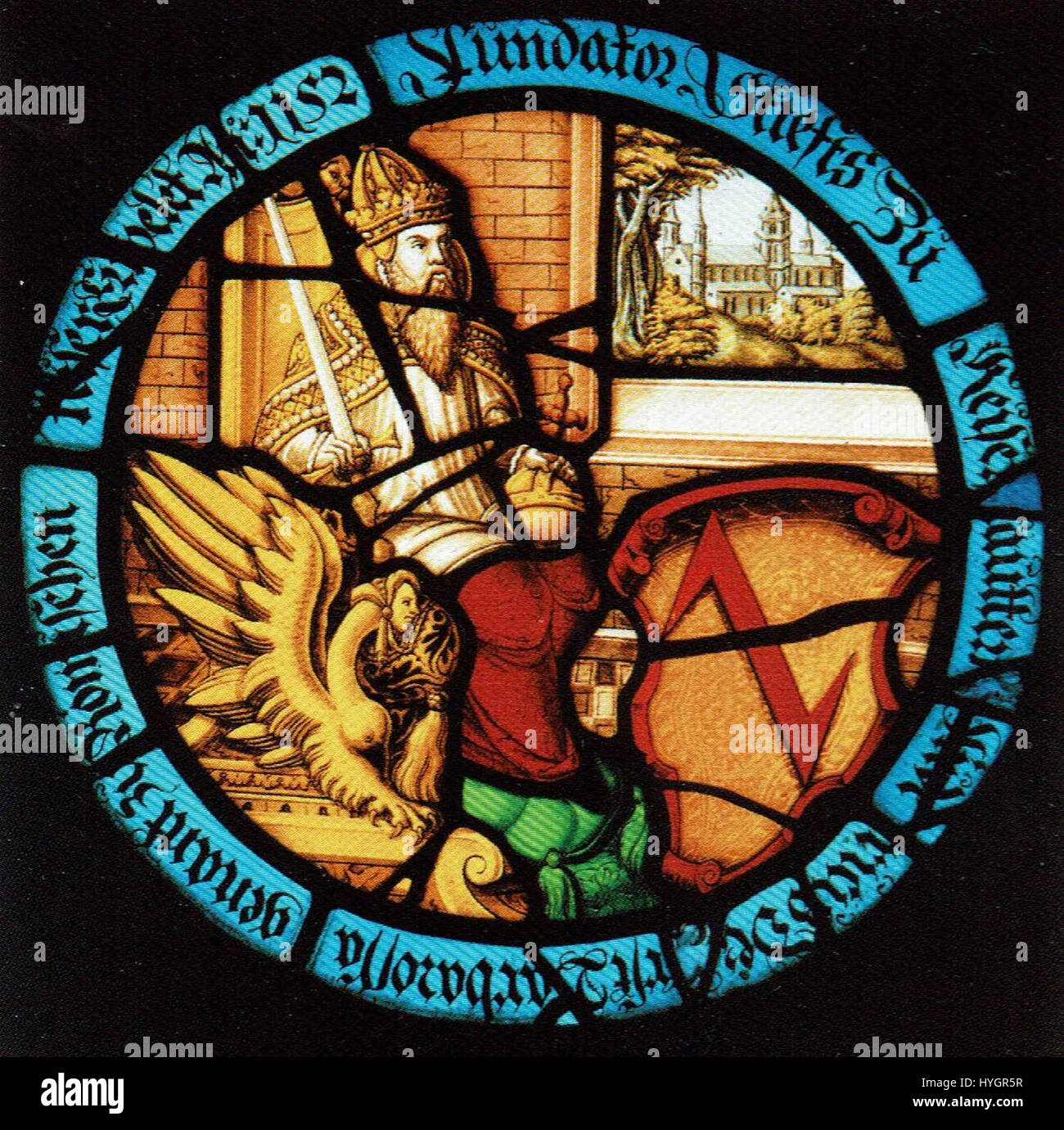 „Barbarossa Kaiserslautern Farbe“ bezieht sich wahrscheinlich auf eine Darstellung Kaiser Friedrich I. Barbarossa, insbesondere im Zusammenhang mit Kaiserslautern, einer Stadt in Deutschland. Das Werk kann historische Themen oder Ereignisse umfassen, die mit Barbarossas Herrschaft im Heiligen Römischen Reich zusammenhängen. Stockfoto