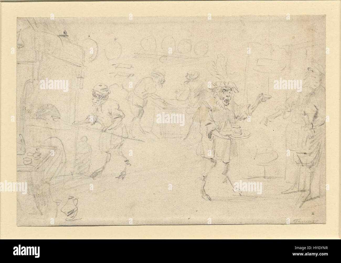 David Teniers (II) Affen Maskerade, die Küche Stockfoto