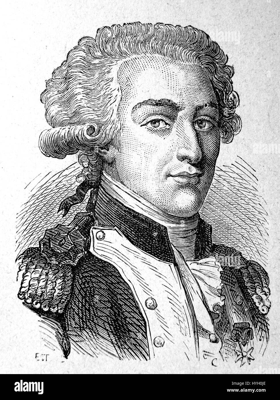 AduC 029 Lafayette (M.P.J., 1757 1834) Stockfoto