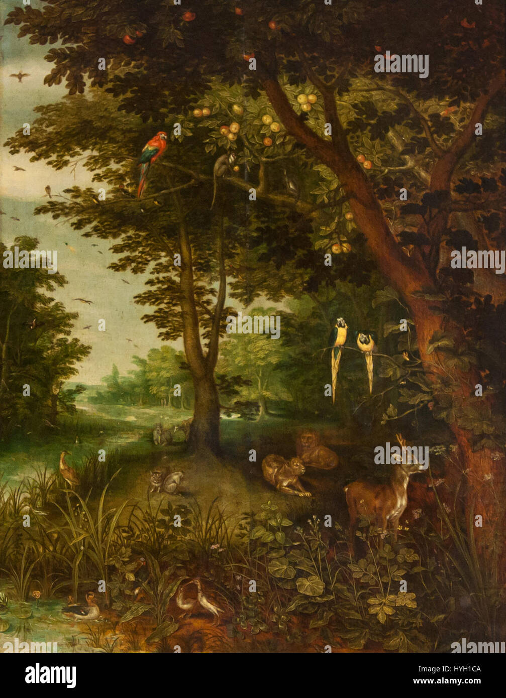Jan Brueghel de Oude (1568 1625) Het Paradijs traf Dieren (1620) Sevilla Bellas Artes 22 03 2011 11 08 00 Stockfoto