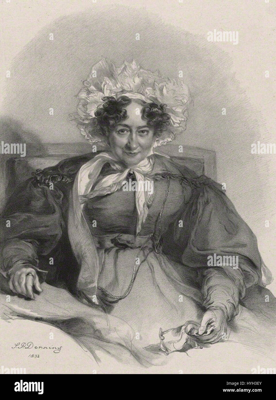 Das Porträt „Sabrina Sidney“ aus dem Jahr 1833 fängt eine Frau in einer zarten und raffinierten Komposition ein, die typisch für Porträts des frühen 19. Jahrhunderts ist. Das Stück spiegelt den Mode- und Porträtstil der damaligen Zeit wider. Stockfoto