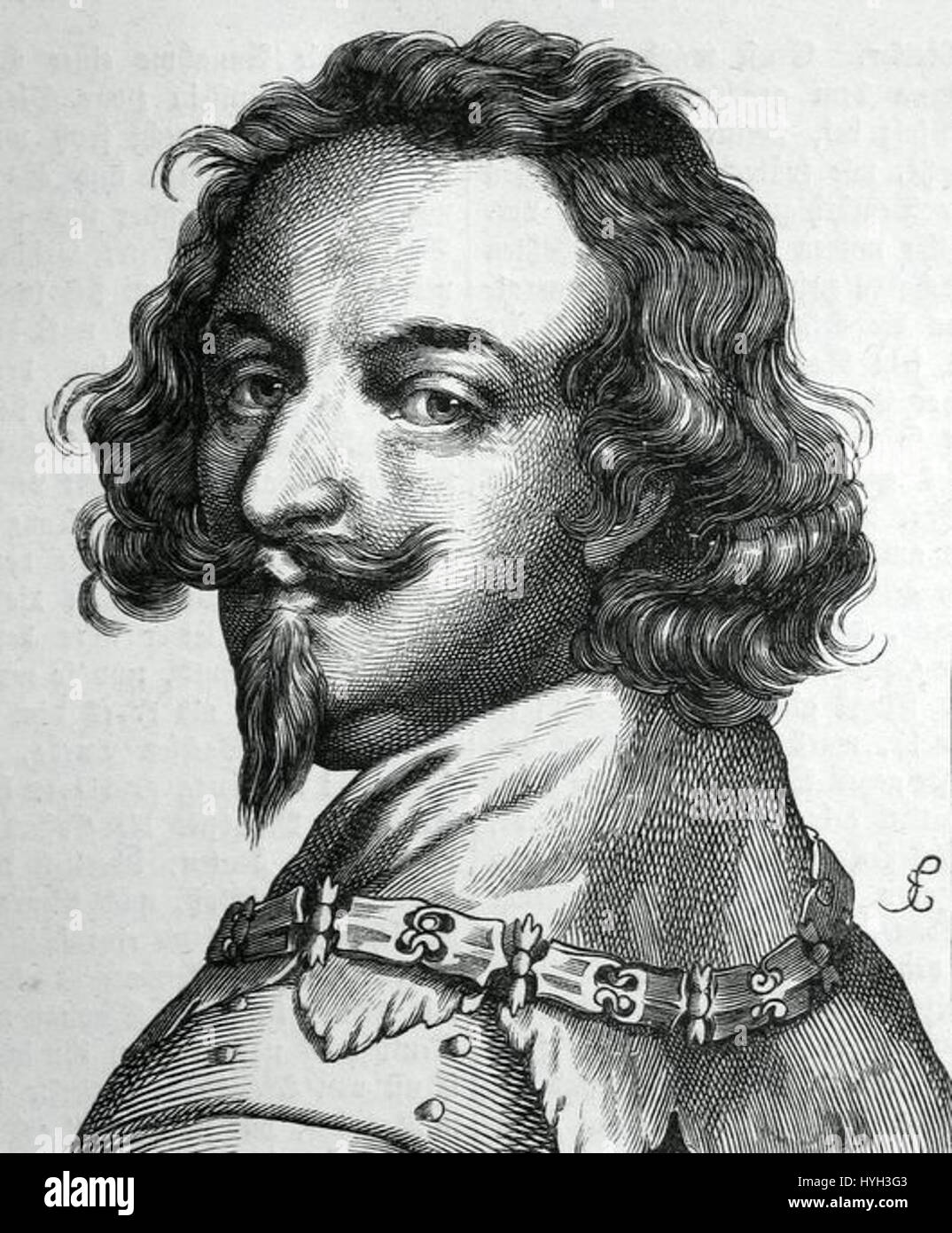 Ernst Graf von Mansfeld (1580–1626) war ein prominenter Militärführer während des frühen Dreißigjährigen Krieges. Bekannt für seinen Dienst als General in der kaiserlichen Armee, war er an Schlüsselschlachten in ganz Europa beteiligt, insbesondere in den Niederlanden und in Deutschland. Stockfoto