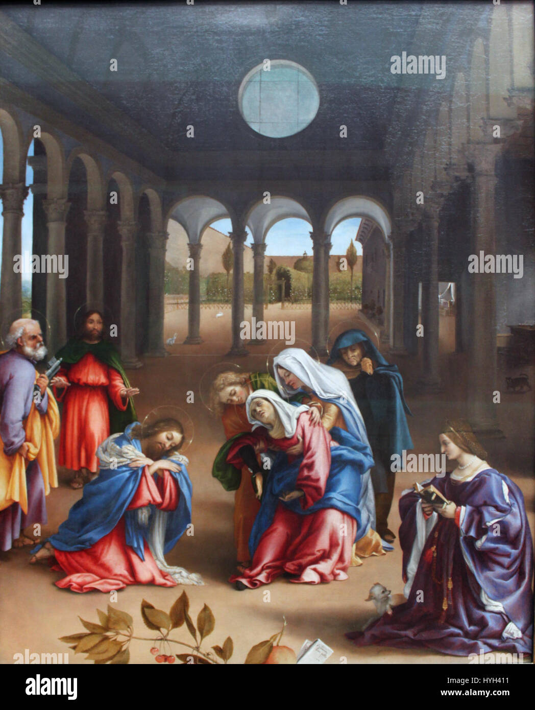 1521 Lorenzo Lotto Christusse Abschied von seiner Mutter anagoria Stockfoto