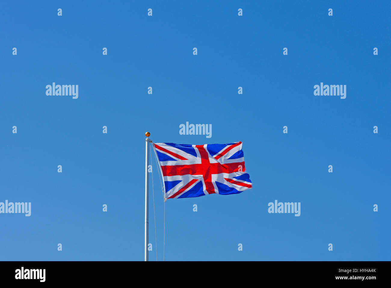 Der Union Jack oder Anschluß-Markierungsfahne, ist die Nationalflagge des Vereinigten Königreichs. Stockfoto