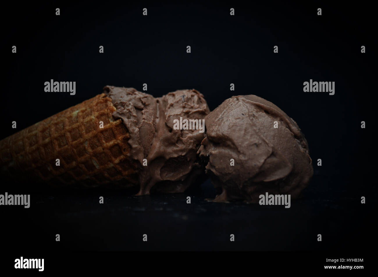 Vegane Schokolade Eis Stockfoto