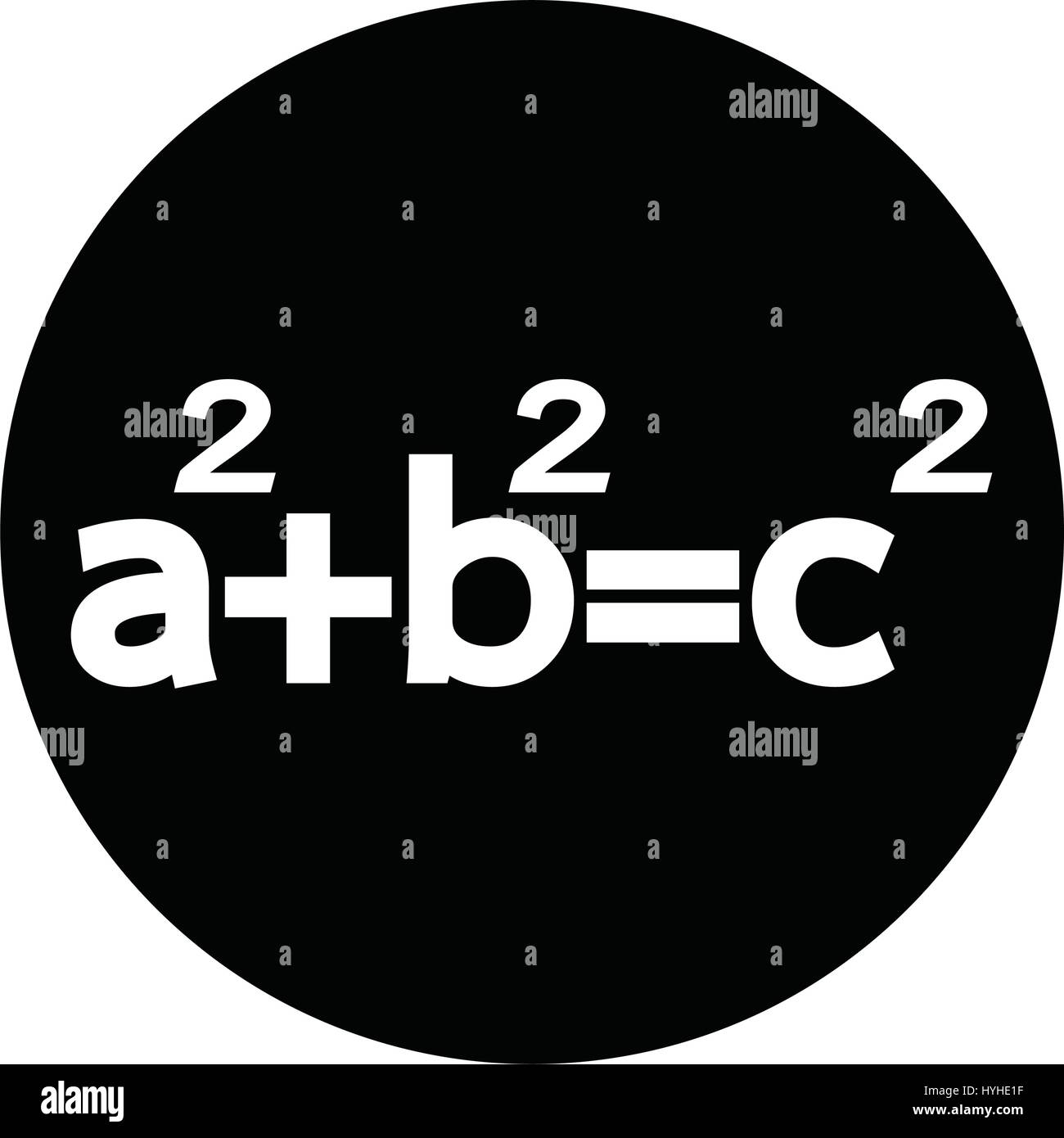 Pyhtagoras Symbol Pythagorass theorem Stock-Vektorgrafiken kaufen - Alamy