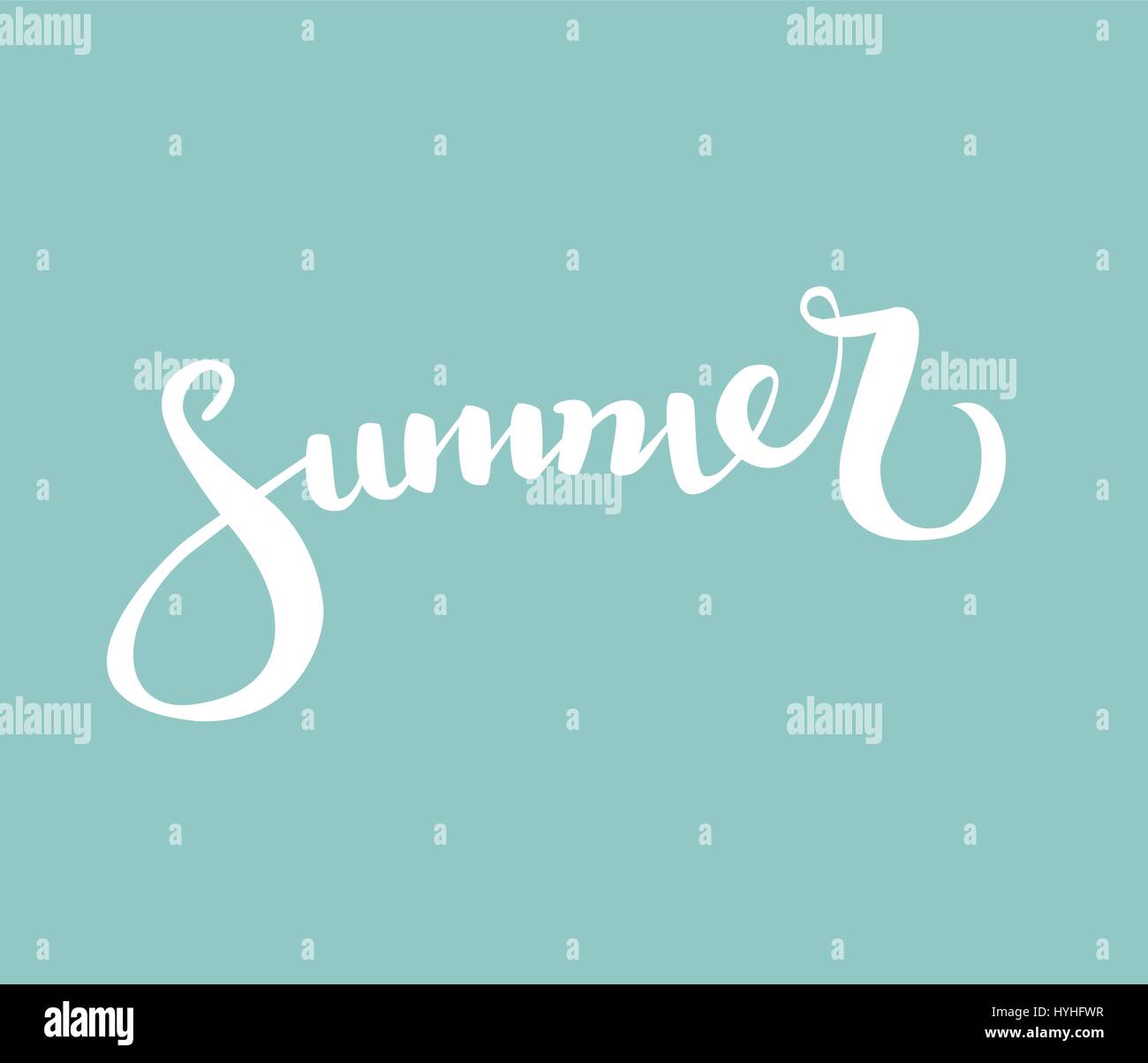 Summer.Brush handschriftlich Schriftzug. Vektor-Illustration. moderne Kalligraphie Stock Vektor