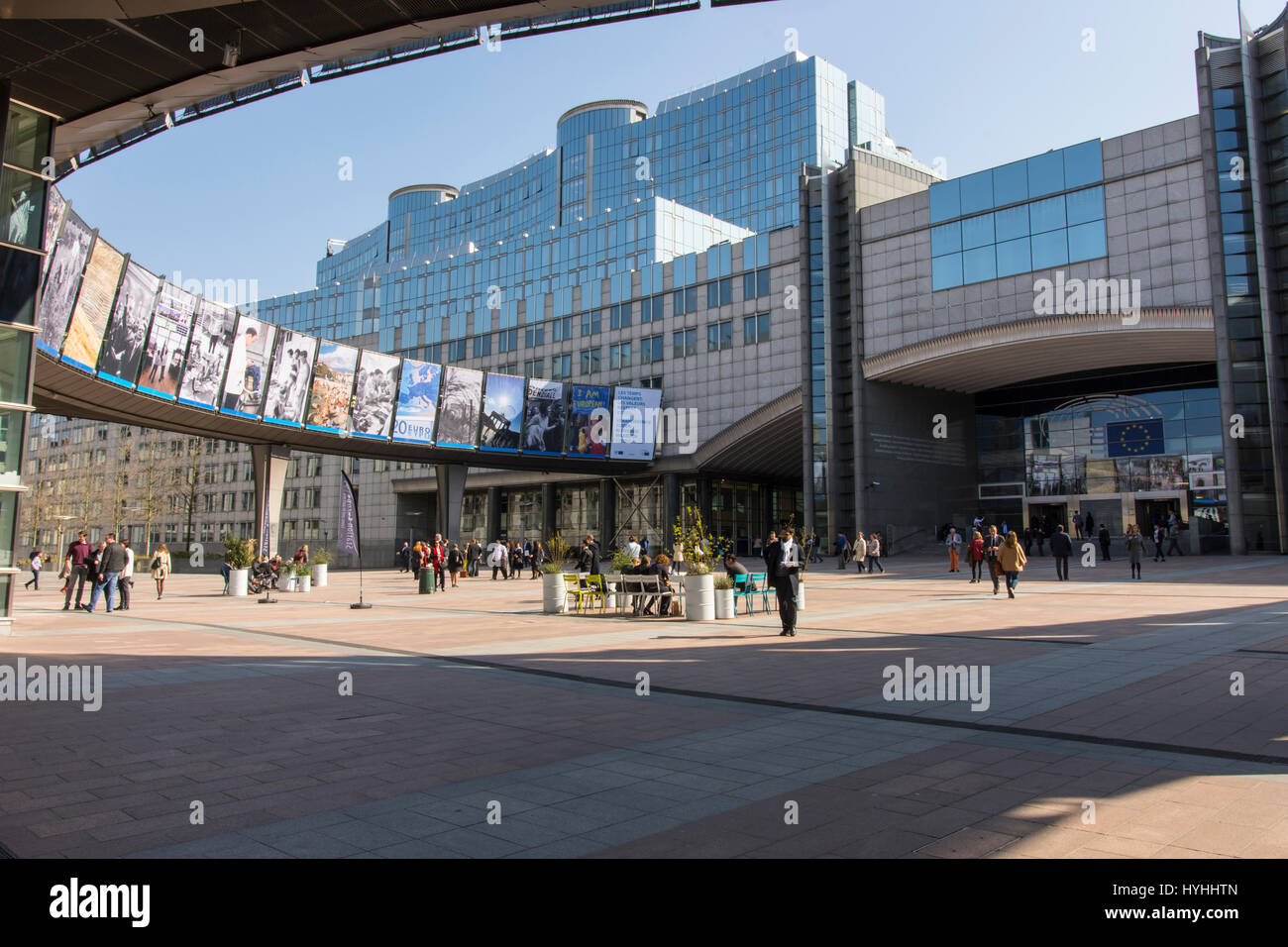 Eine Ansicht des Europäischen Parlaments in Brüssel Stockfoto