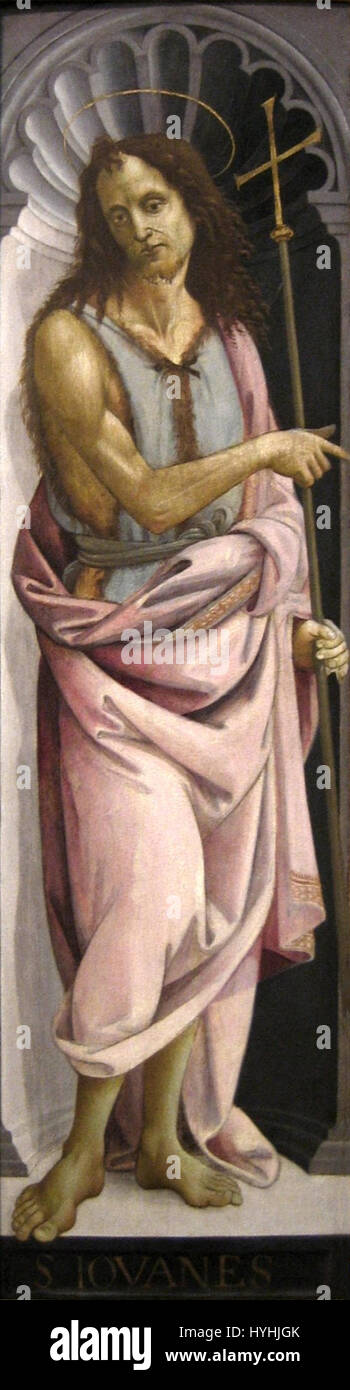 "Hl. Johannes der Täufer", Tempera auf Tafelbild von Bartolomeo di Giovanni, 1490s, Art Gallery of New South Wales Stockfoto