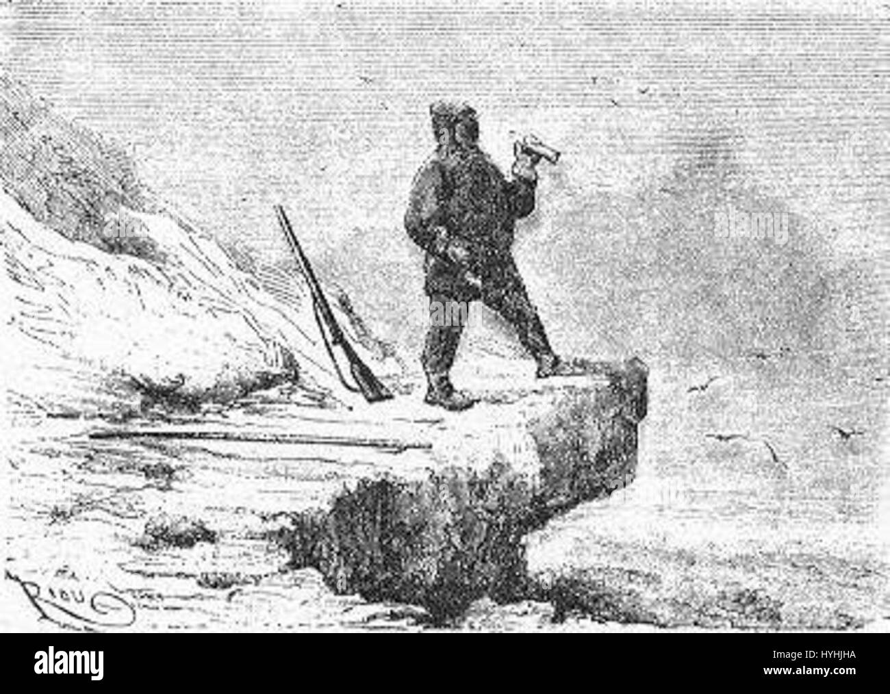 "Das Feld des Eises" von Riou und Montaut 102 Stockfoto