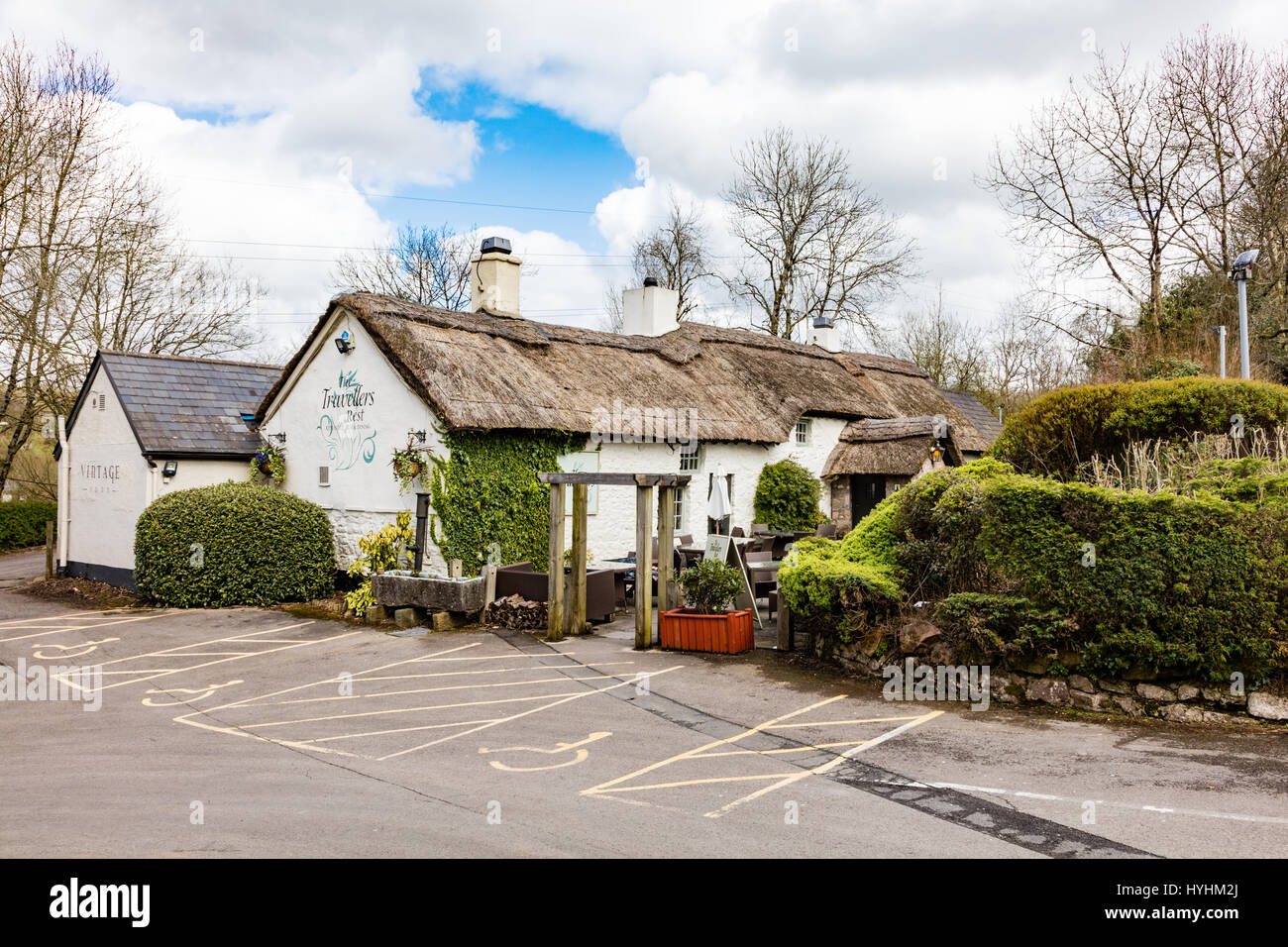 Travellers Rest, ein Vintage Inns Pub und Restaurant, Thornhill, zwischen Caerphilly und Cardiff, Wales Stockfoto