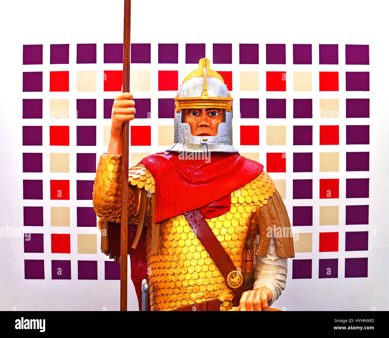 Segedunum Wallsend und römischer Soldat Skulptur Stockfoto
