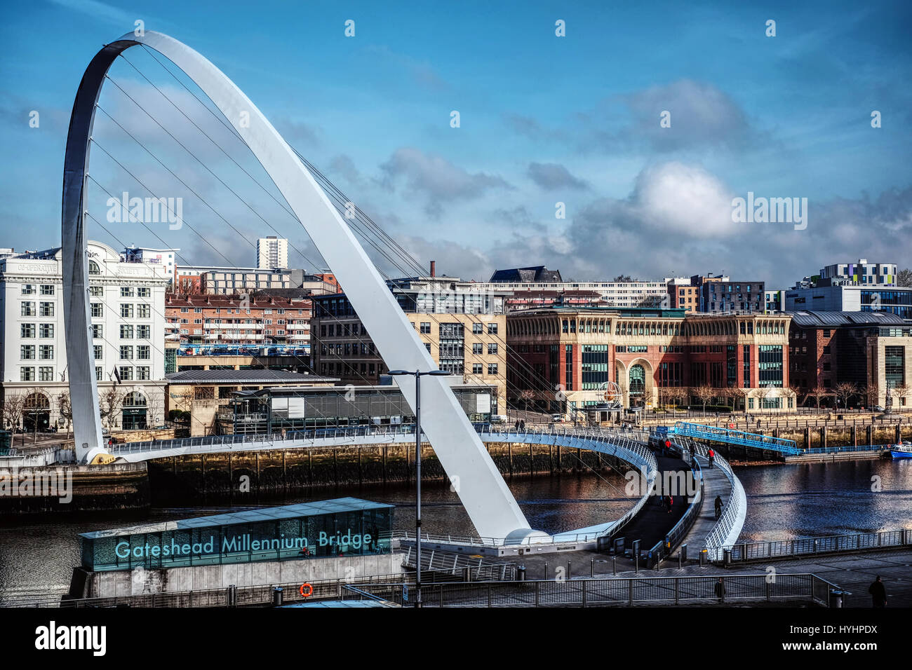 Gateshead Millennium Bridge Stockfoto