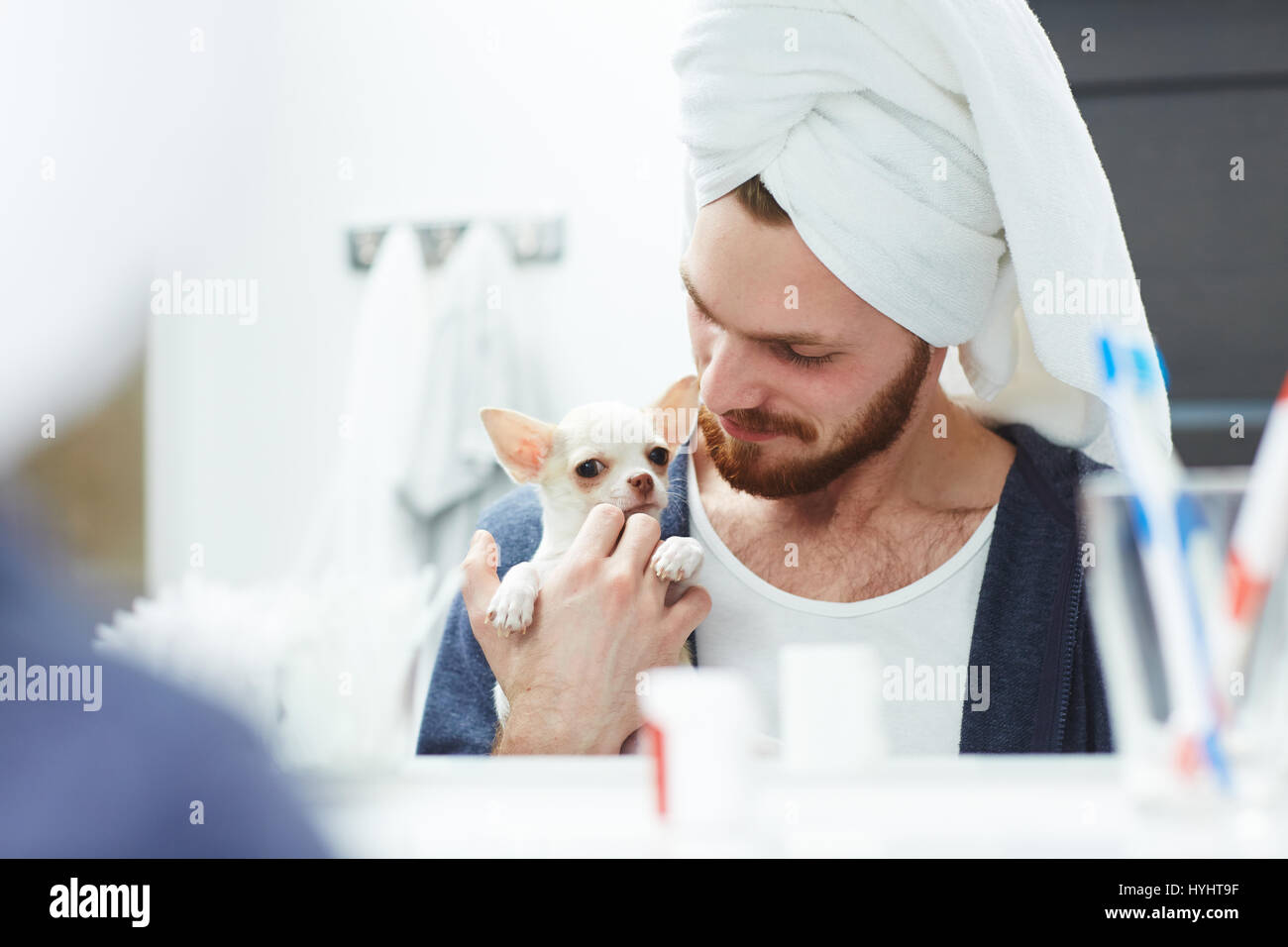 Kuscheln Haustier Stockfoto