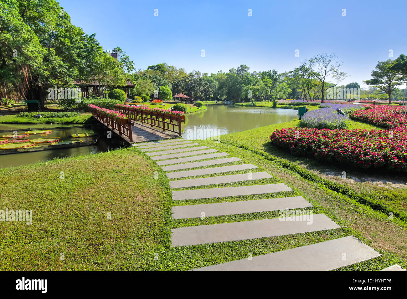 In den Garten in Rama neun öffentlichen Park in Thailand Stockfoto
