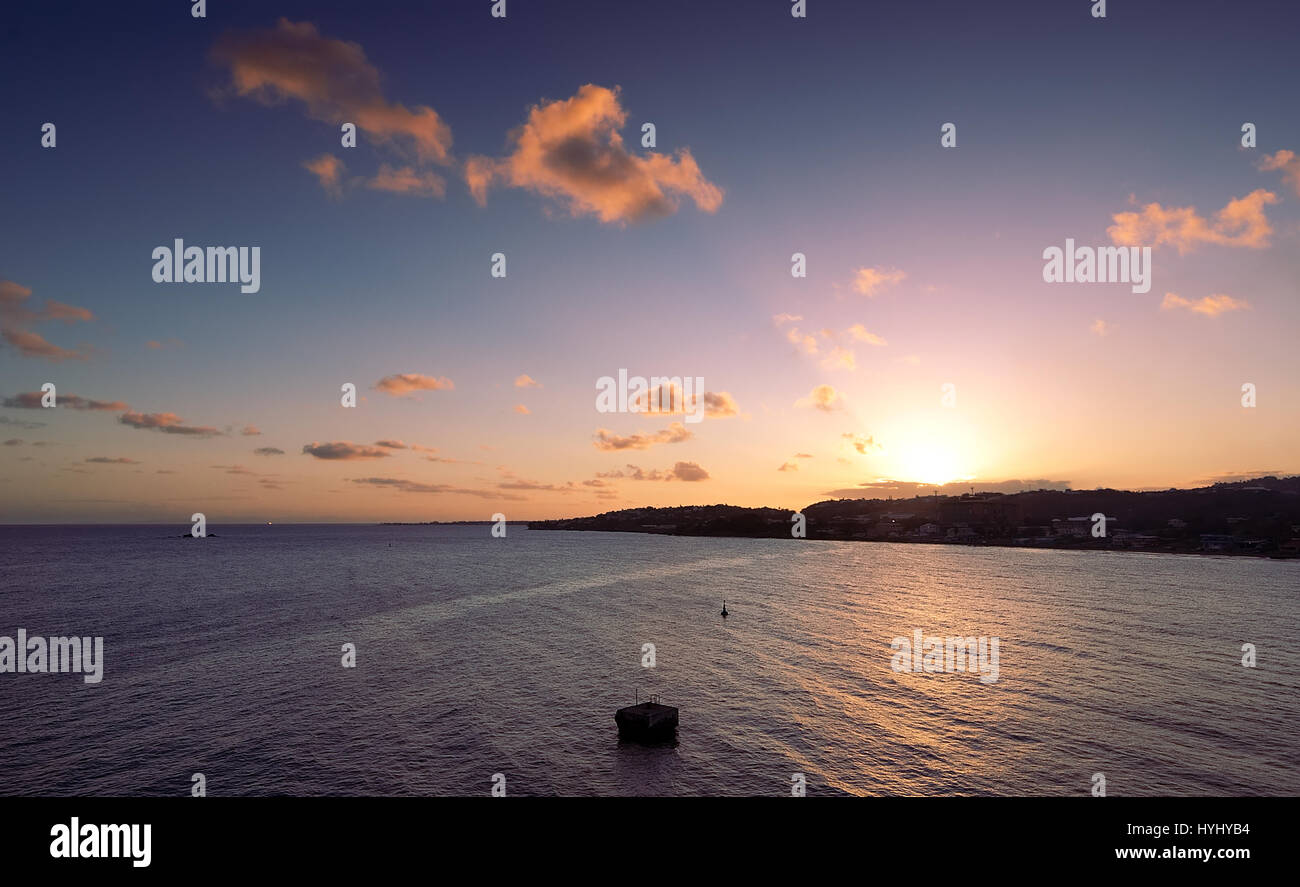 Sonnenuntergang auf der Insel Tobago - Republik Trinidad und Tobago Stockfoto