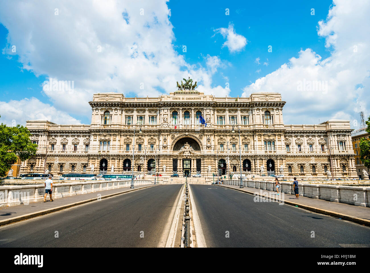 Palast der Gerechtigkeit Palazzo di Giustizia, durch Guglielmo Calderini, Sitz des Obersten Gerichts von Cassazione, Rom, Latium, Italien Stockfoto