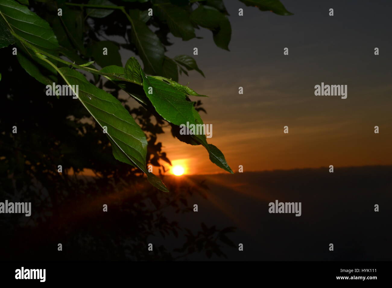 Sonnenaufgang 05:30 Stockfoto