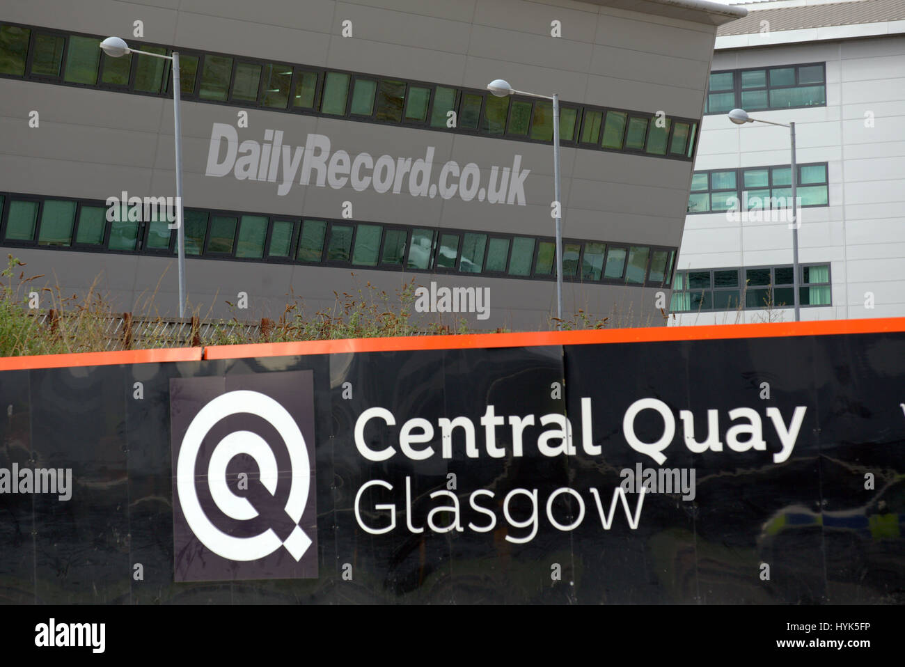 Daily Record Gebäude Zentrum Kai von Glasgow Stockfoto