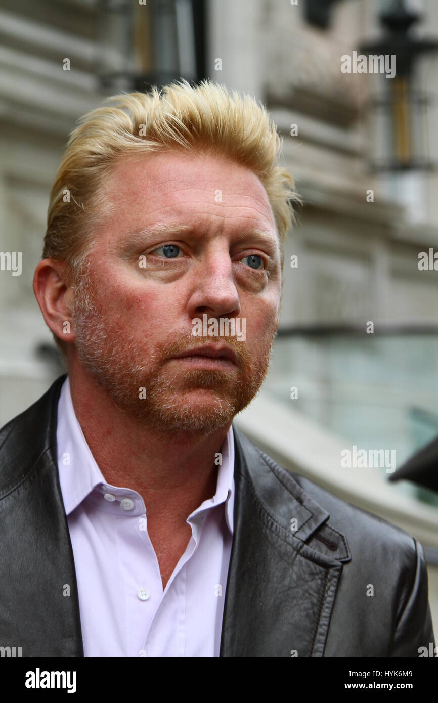 Boris Becker am 10. Oktober 2012 am Whitehall Place, Westminster, London. Tennismeister. Wimbledon. World Beater. Russell Moore Portfolio-Seite. Stockfoto