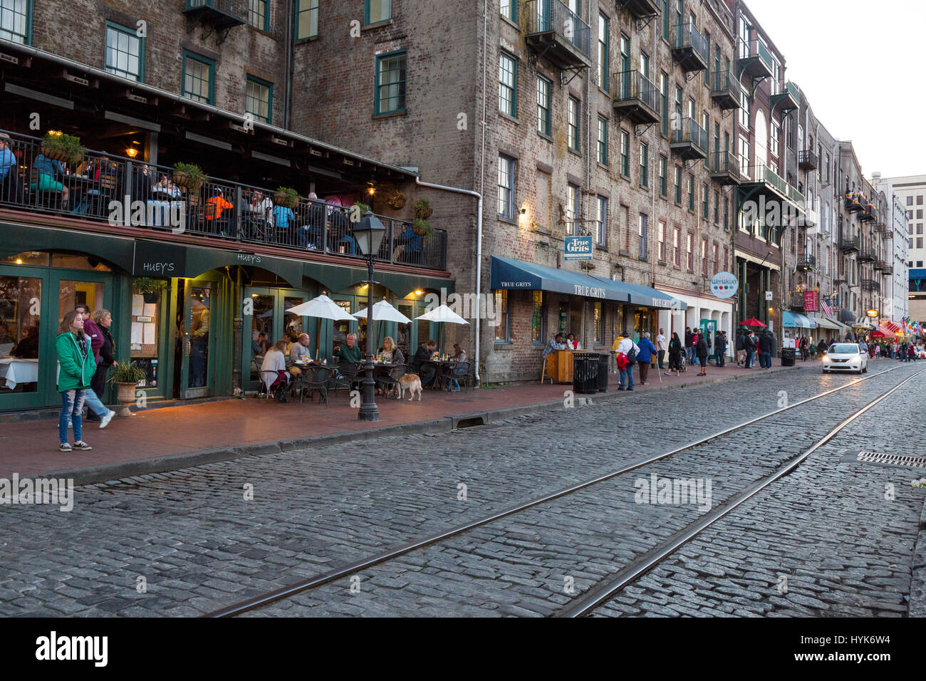 Savannah, Georgia.  East River Street. Stockfoto