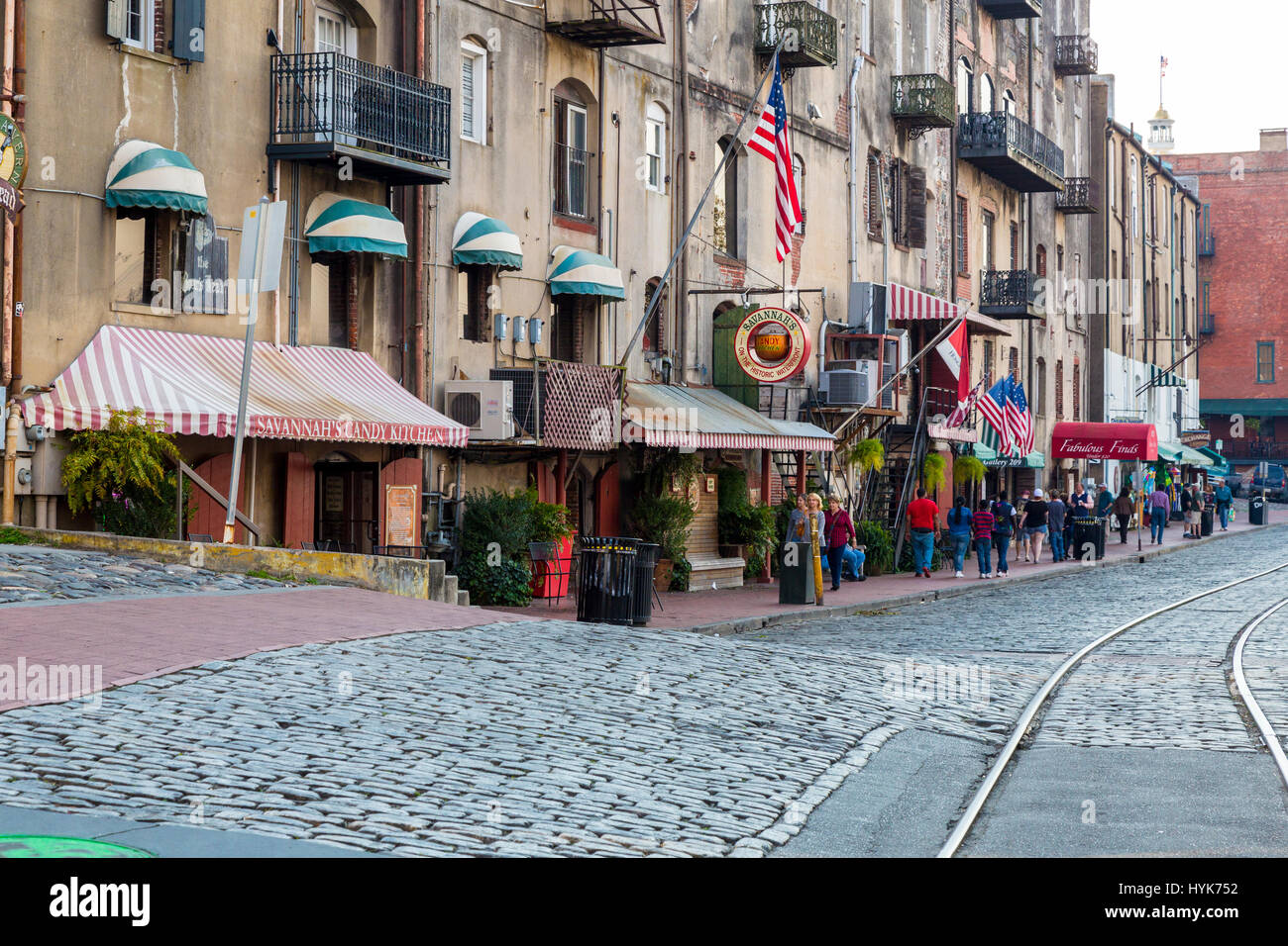 Savannah, Georgia.  East River Street. Stockfoto