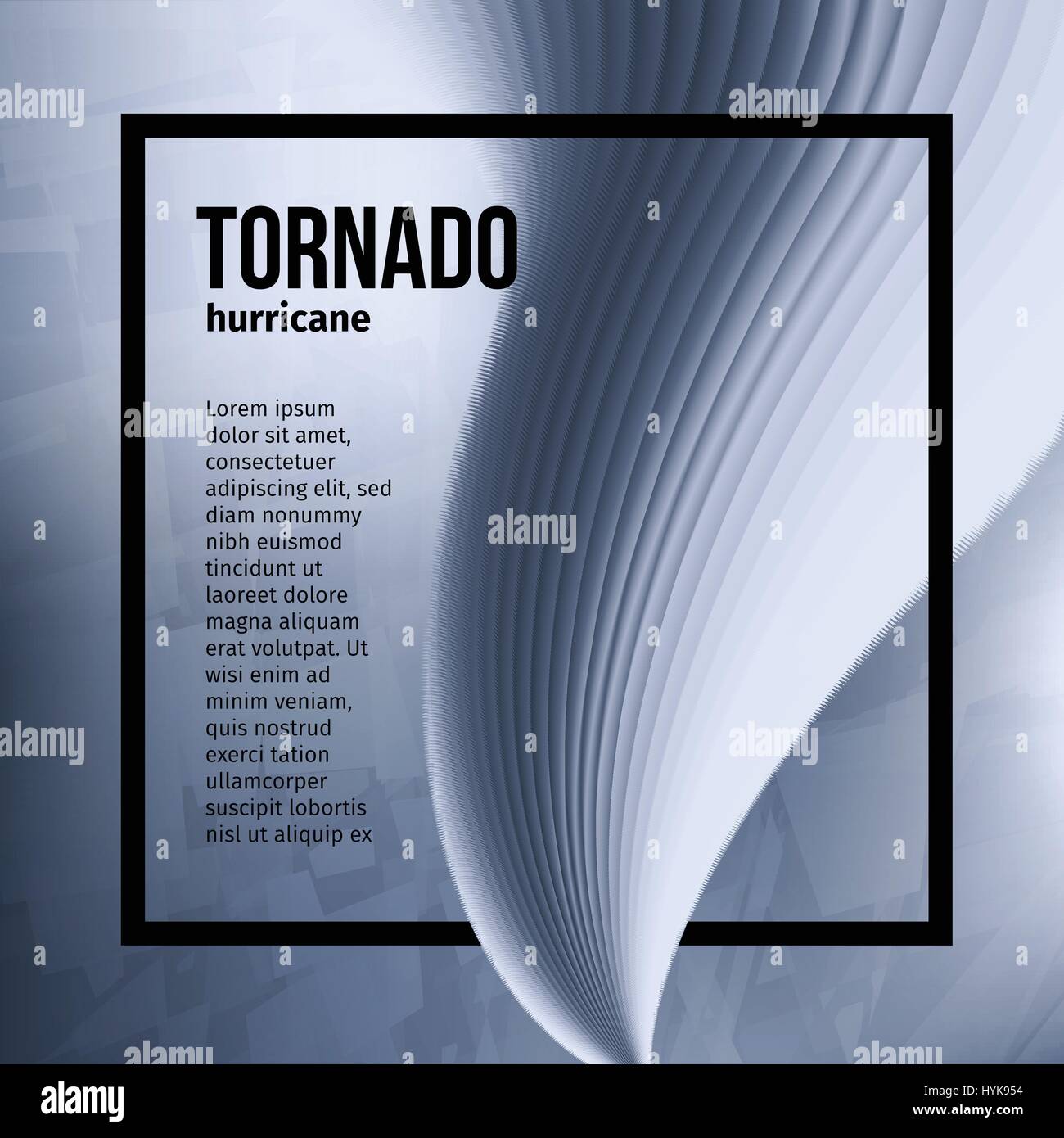 Isolierte abstrakte Tornado Hurrikan, Naturkatastrophe-Vektor-illustration Stock Vektor