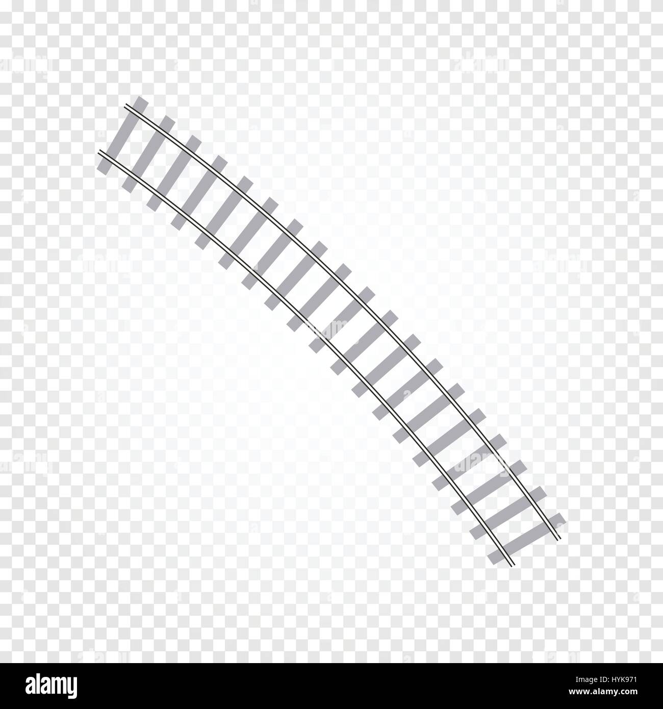 Isolierte abstrakt grau Eisenbahn Straße auf karierten Hintergrund, Leiter Vektor-illustration Stock Vektor