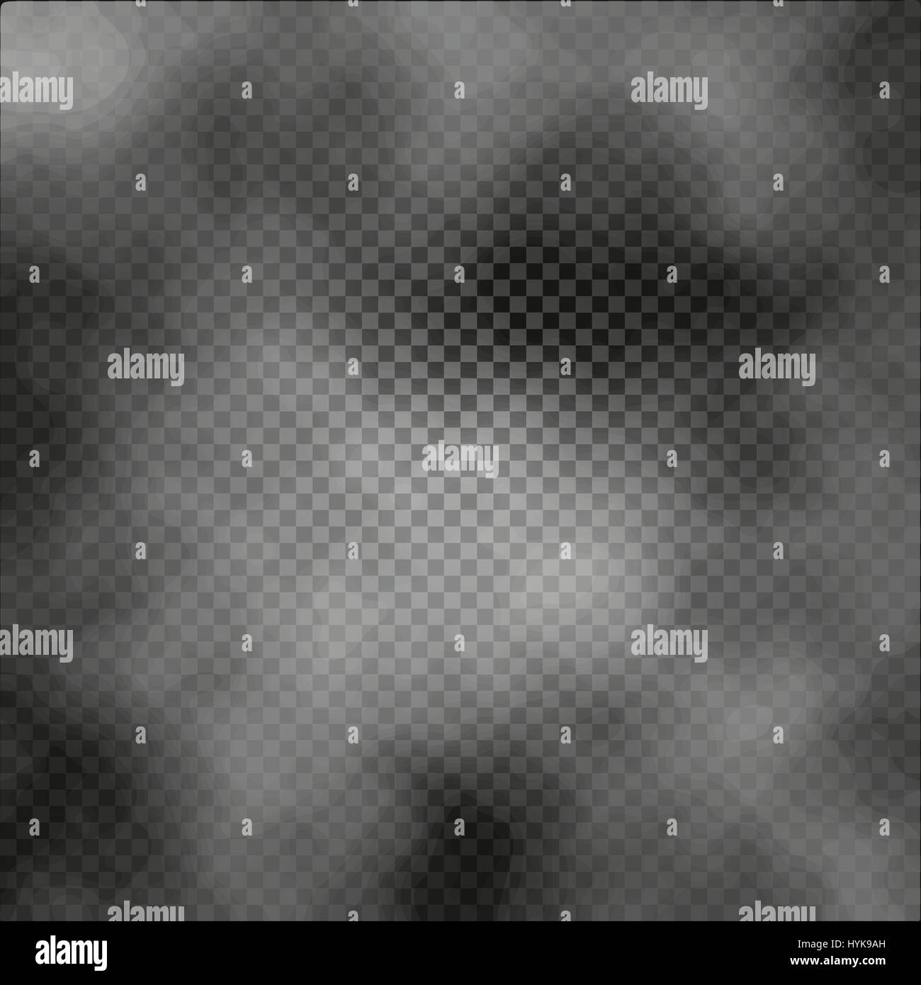 Nebel oder Rauch isolierte transparente Spezialeffekt auf dunklen karierten Hintergrund nebligen Hintergrund Vektor-illustration Stock Vektor