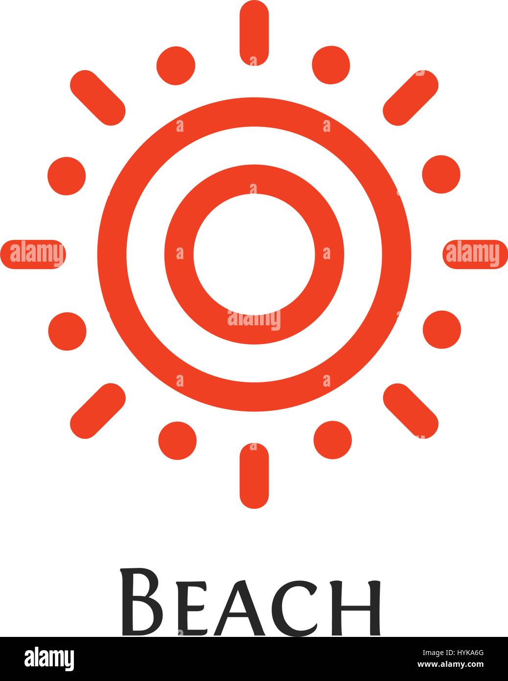 Isolierte abstrakt Runde Form Farbe orange Logo, Schriftzug Sonne, Ziel ist Vektor-illustration Stock Vektor