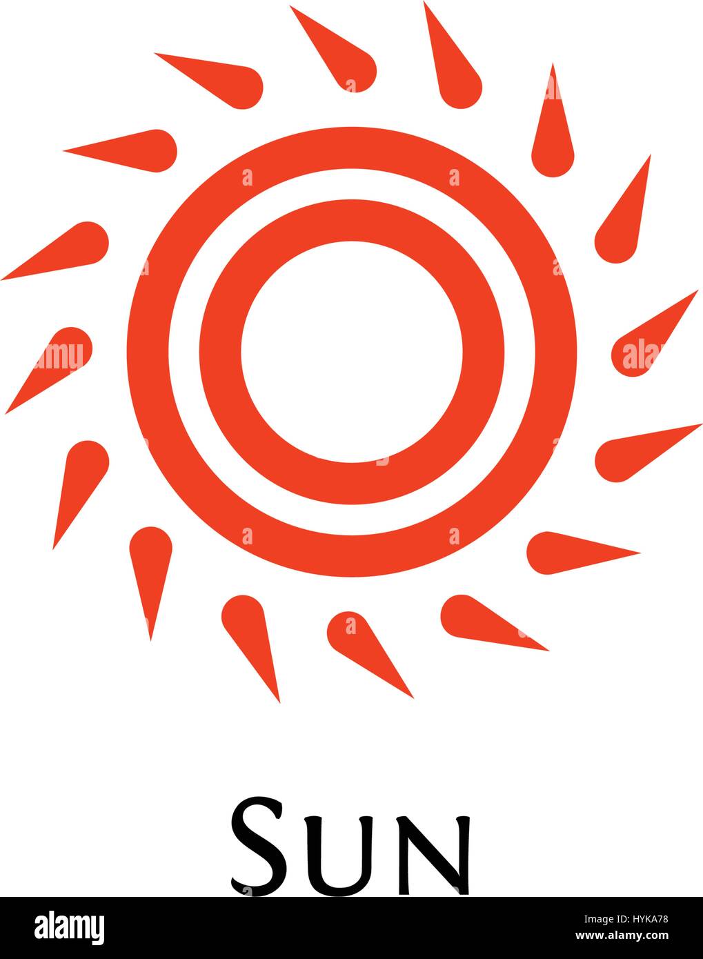 Isolierte abstrakt Runde Form Farbe orange Logo, Sonne-Logo-Vektor-illustration Stock Vektor