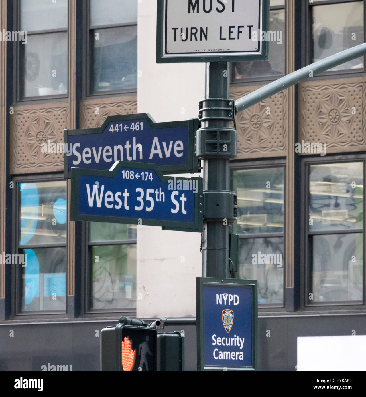 überfüllten Zeichen in New York City, USA Stockfoto