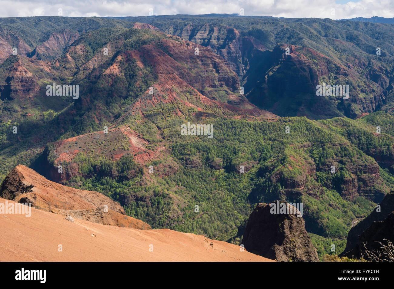Waimea Canyon von Waimea Canyon Lookout, Kauai, Hawaii, USA Stockfoto