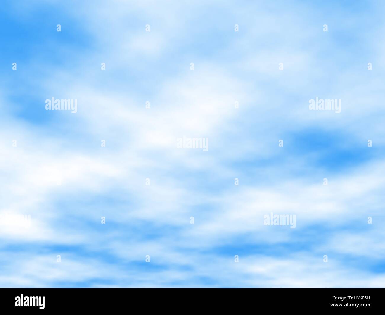 Editierbare Vektor-Illustration von weißen Wolken am blauen Himmel ein Verlaufsgitter hergestellt Stock Vektor