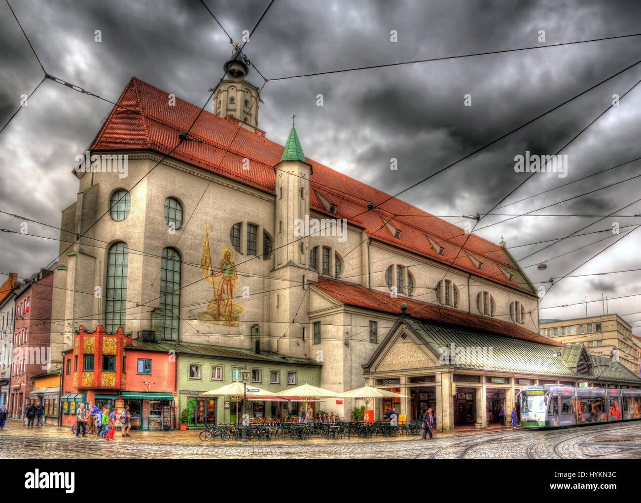 St. Moritz-Kirche in Augsburg, Deutschland Stockfoto