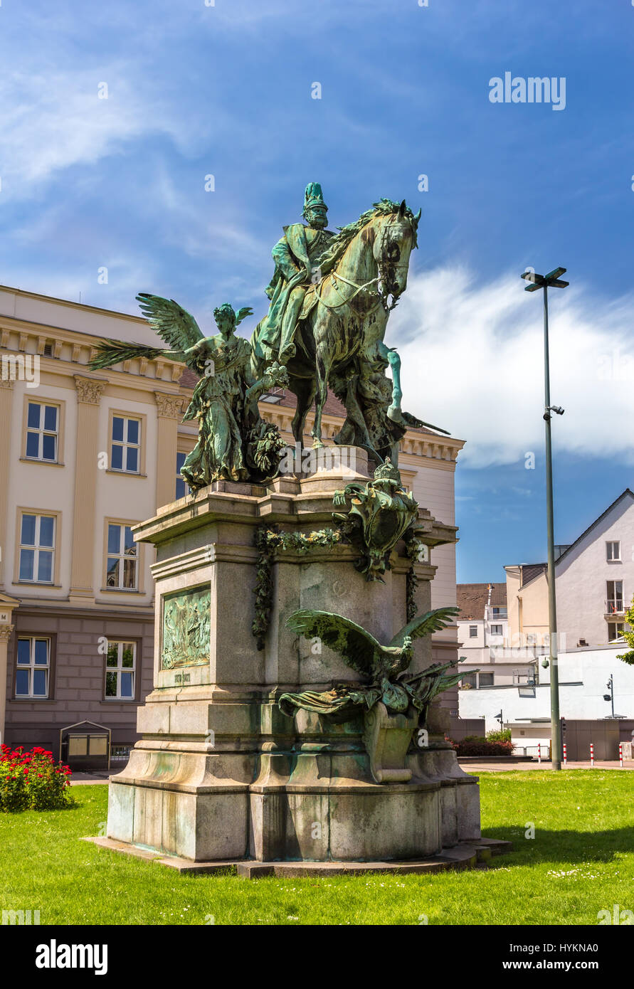 Denkmal für Kaiser-Wilhelm-Denkmal in Düsseldorf, Deutschland Stockfoto