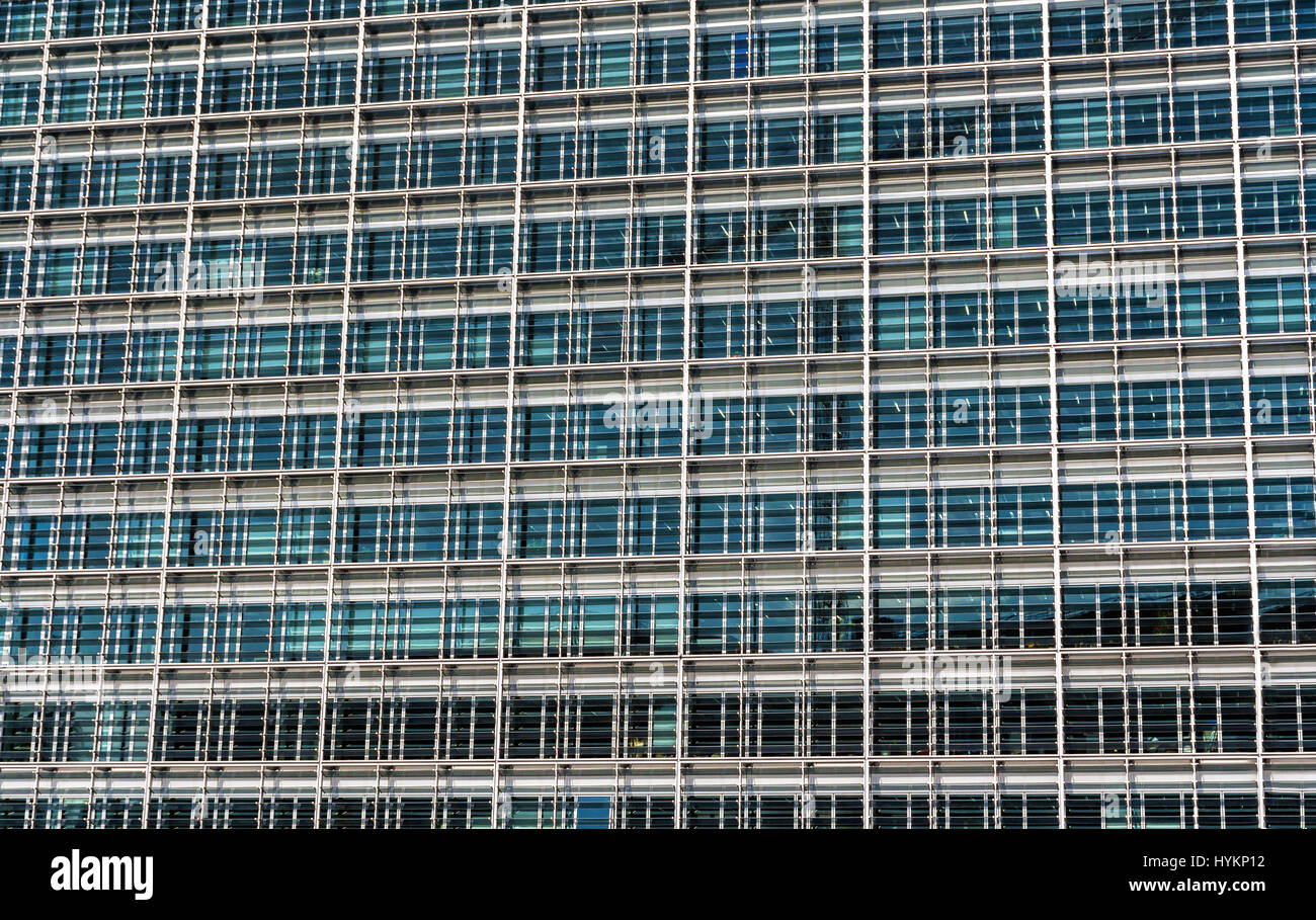 Verglasung des Berlaymont-Gebäudes, den Sitz des Europäischen Com Stockfoto