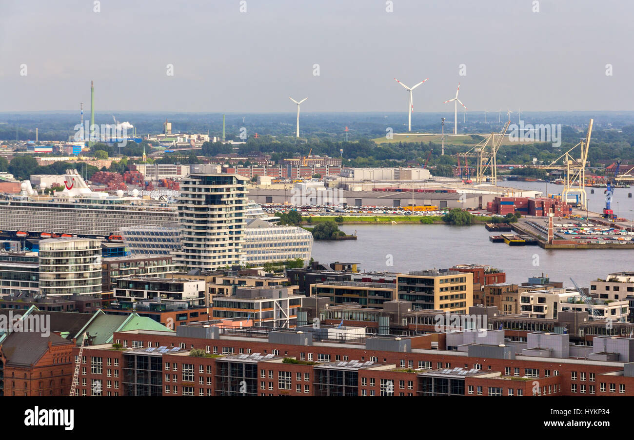 Luftaufnahme von Hamburg, Deutschland Stockfoto