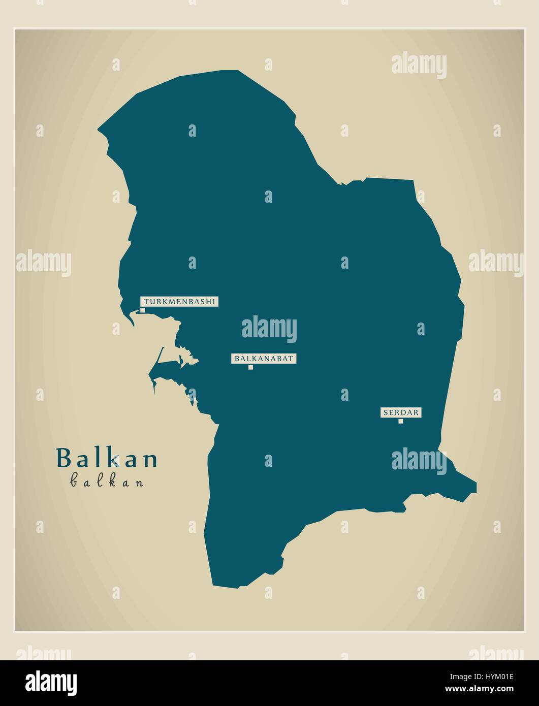 Moderne Karte - Balkan TM Stock Vektor