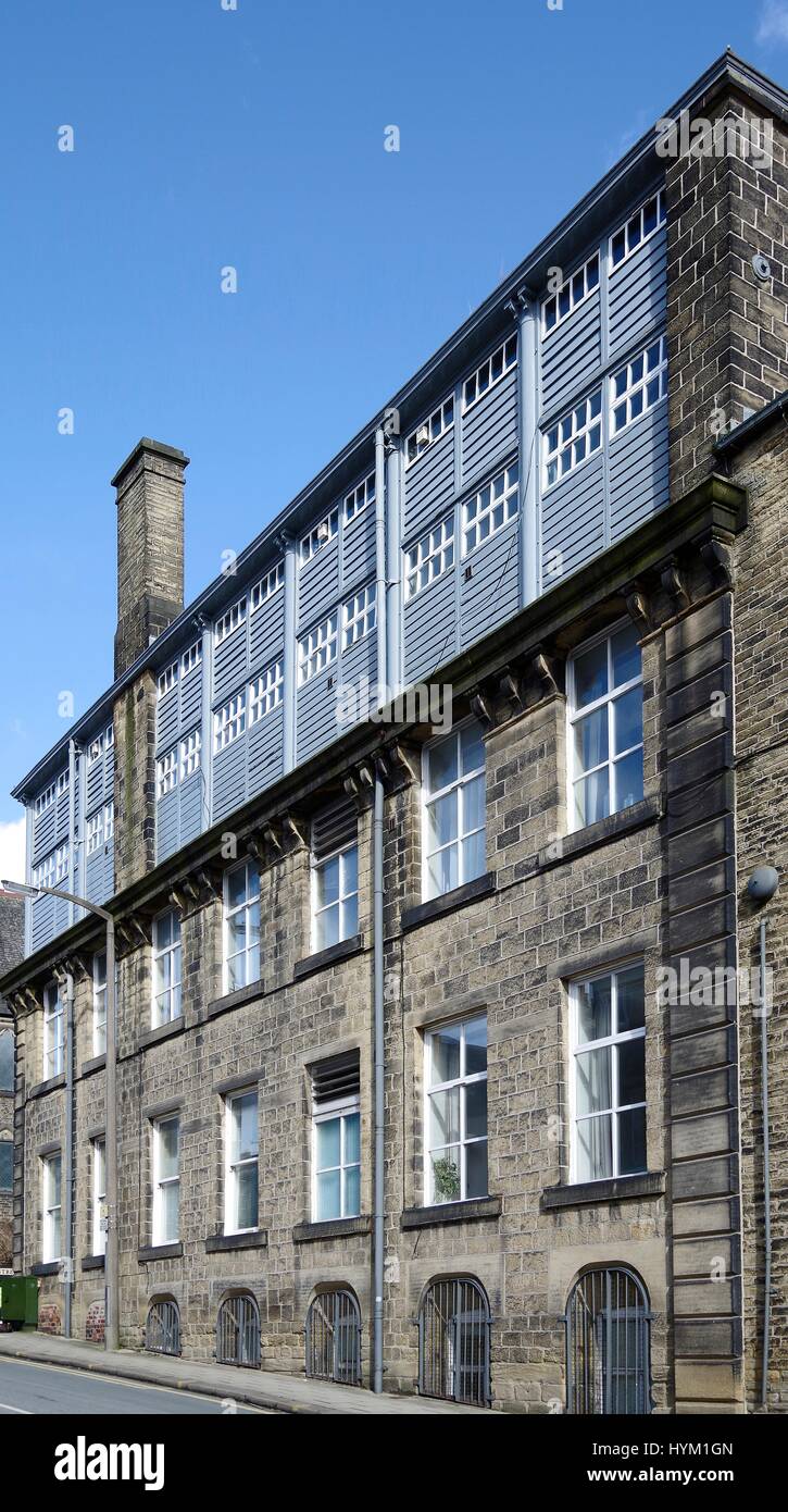 Die alte Gerberei, jetzt umgewandelt in Wohnungen, Bingley, West Yorkshire, Großbritannien Stockfoto