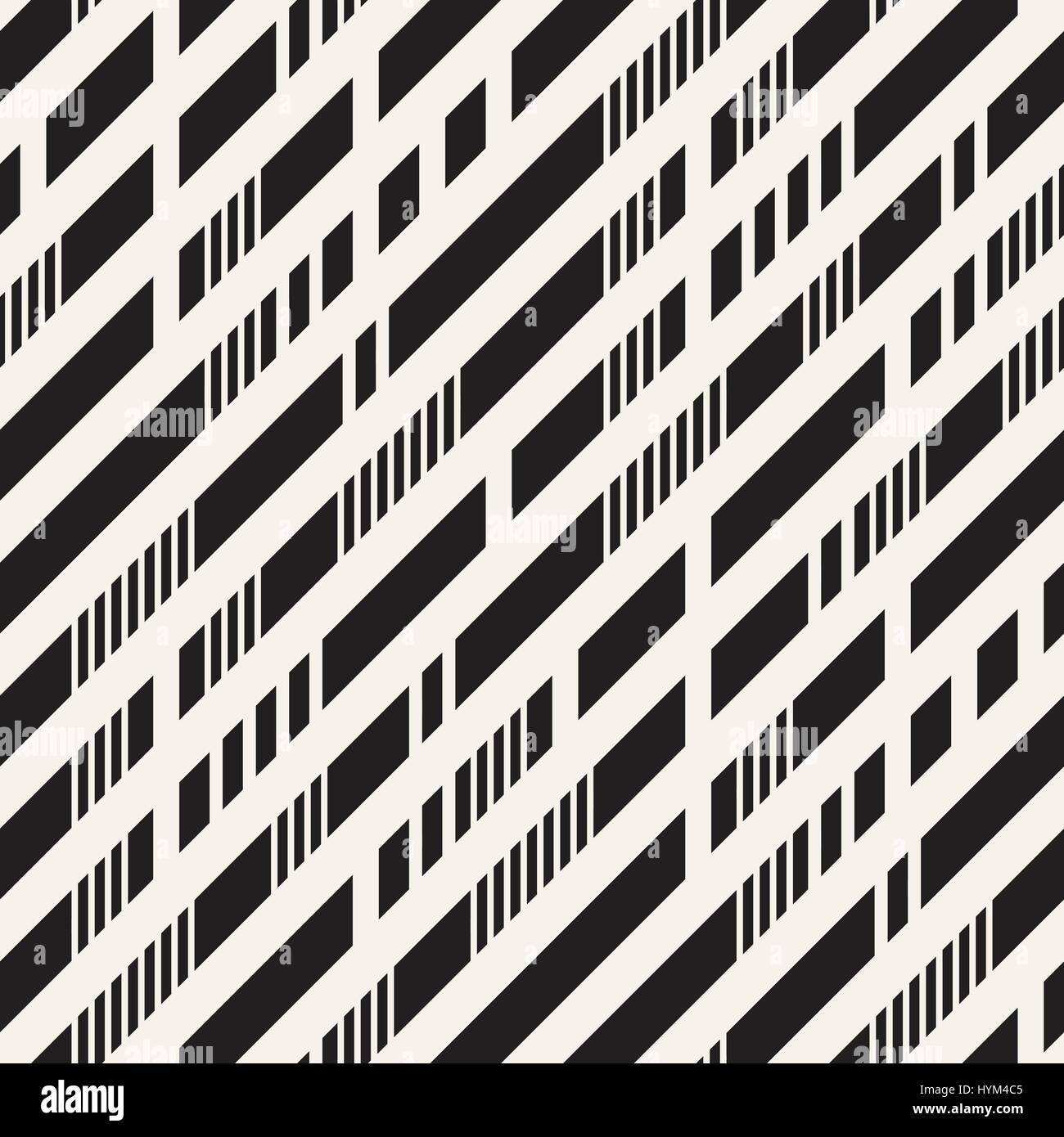 Schwarz / weiß unregelmäßige gestrichelt Muster. Abstraktes Vektor nahtlose Hintergrund Stock Vektor