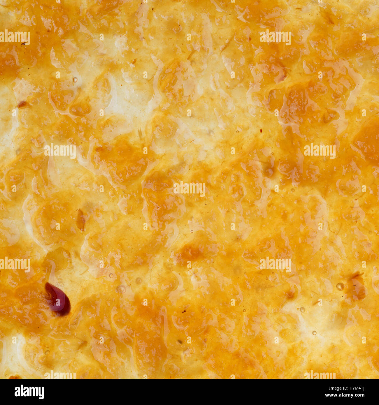 Makroaufnahme Apfelkonfitüre. Hintergrund von gelbe Marmelade Stockfoto