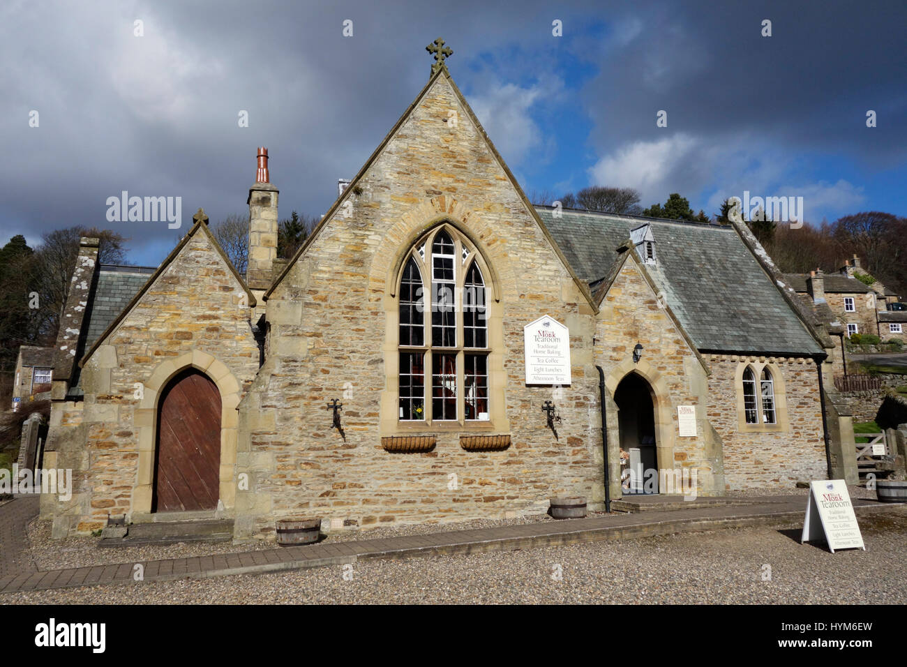 Weißer Mönch Teestube, Blanchland Stockfoto