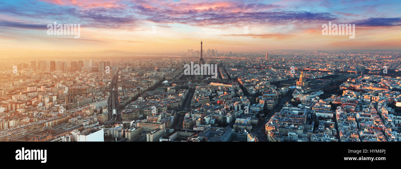 Paris-Skyline - Panorama Stockfoto